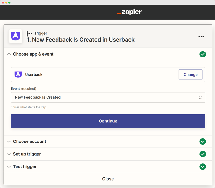 Userback and Zapier